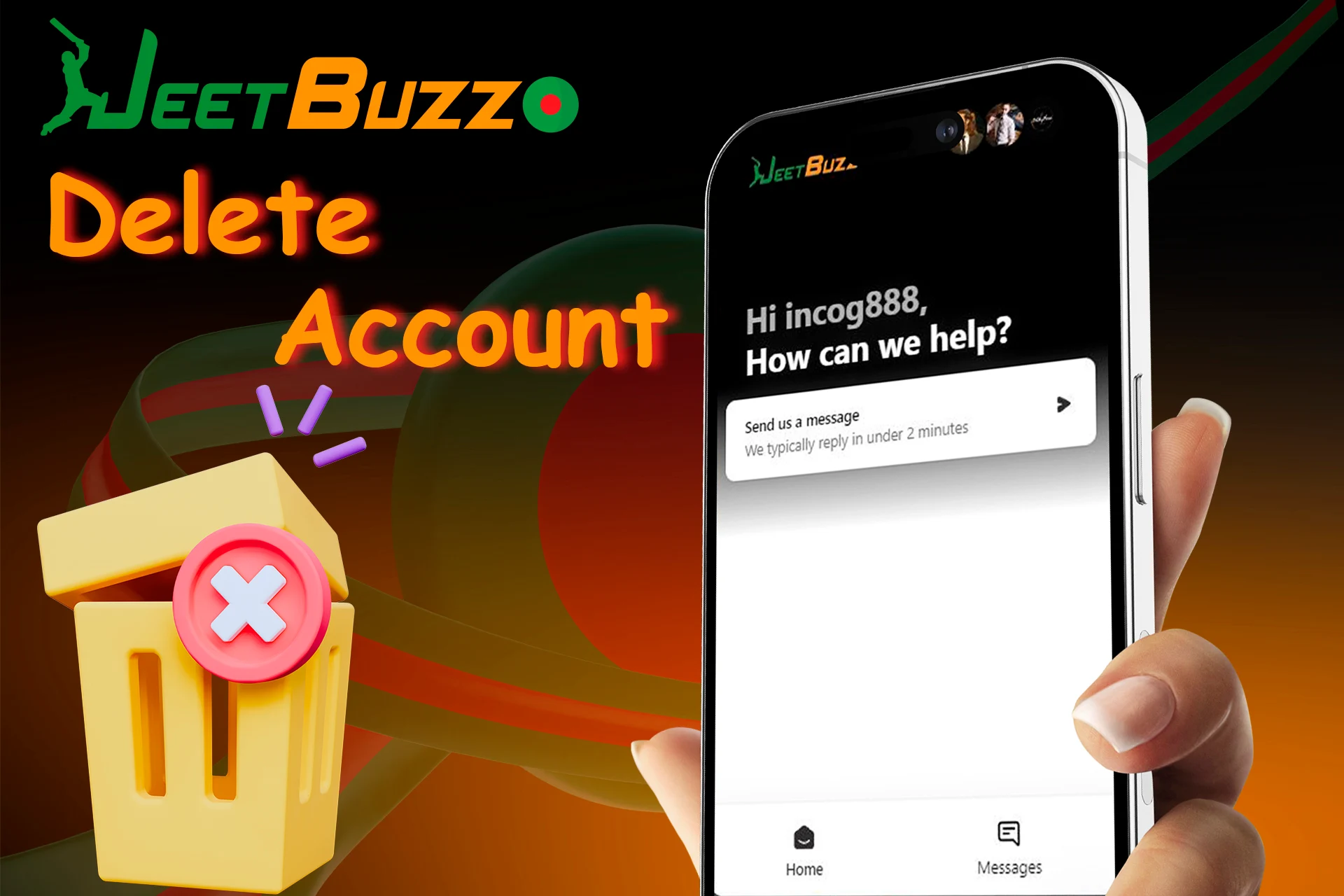 Checklist for deleting your JeetBuzz account