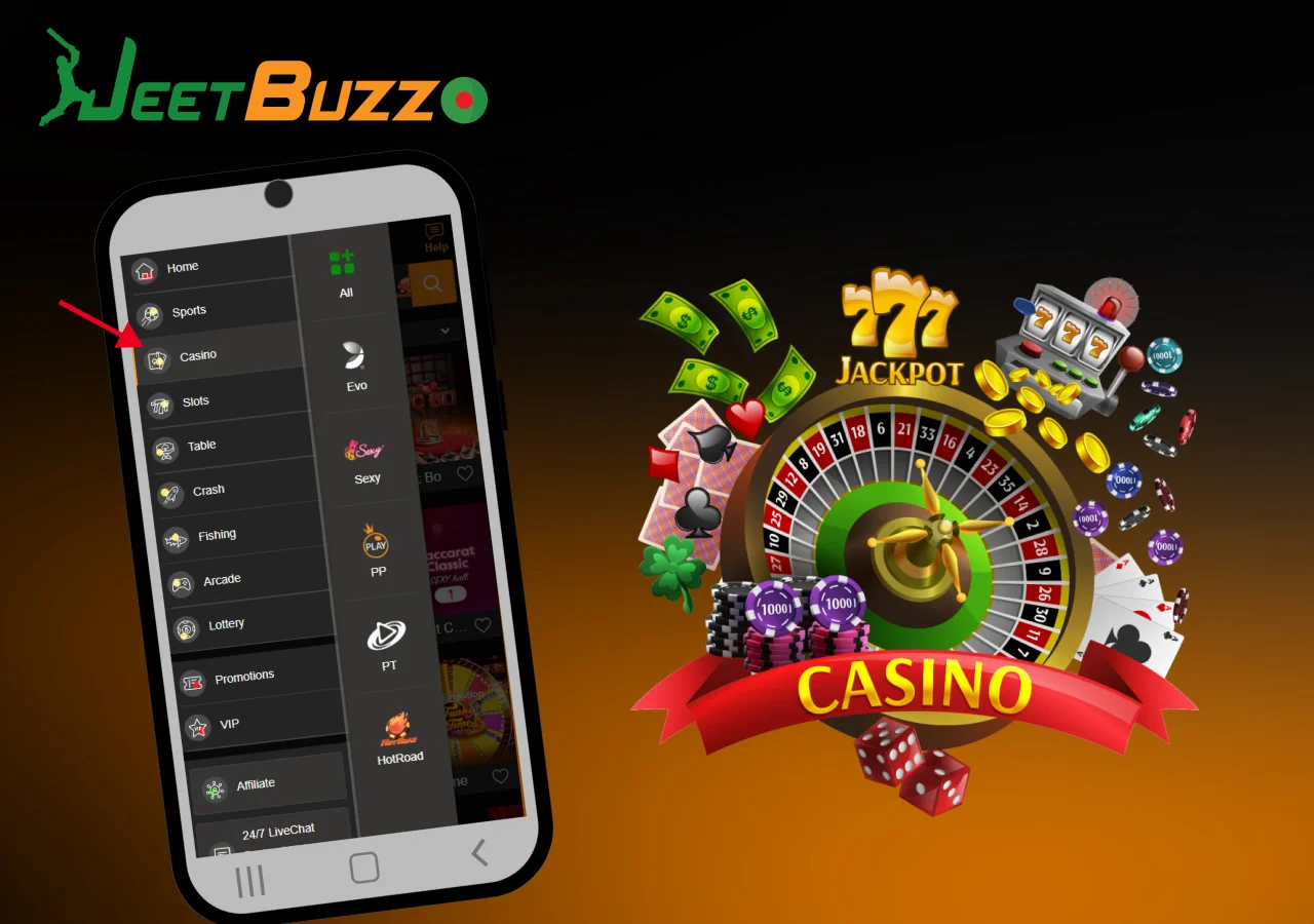 wide variety of casino games