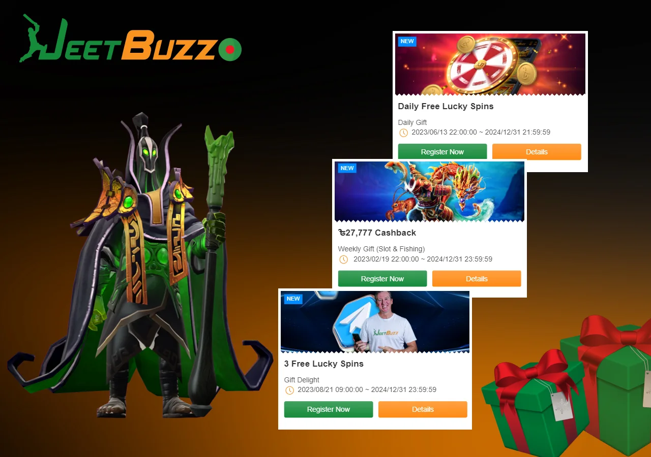 The variety of JeetBuzz bonuses is amazing, from free spins offers to cashback and reload bonuses